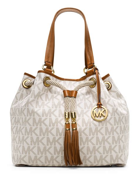 michael kors monogram tote bag canvas|Michael Kors large tote.